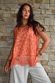 Veronica Embroidered Tank Cayenne